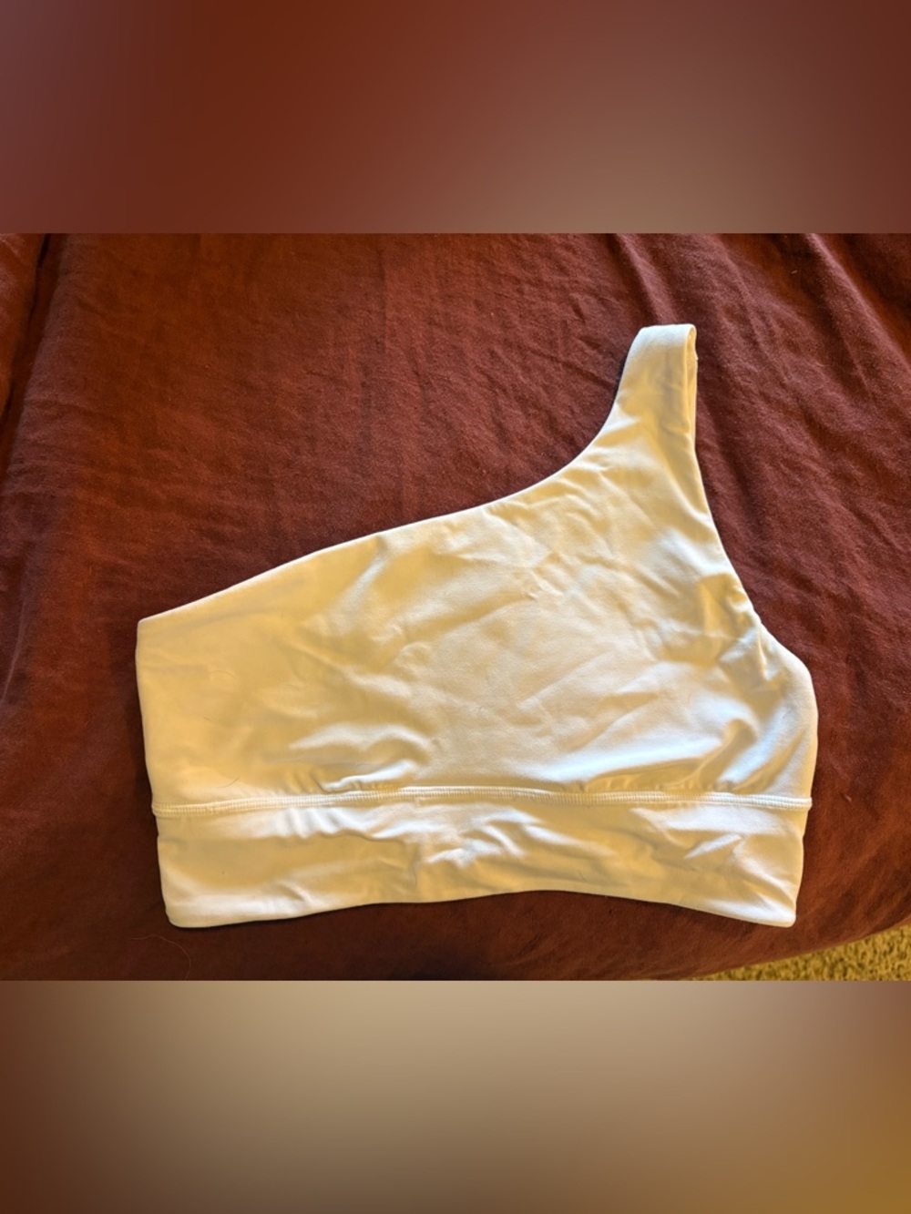 Lululemon Asymmetrical One-Shoulder Bralette in White